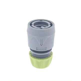 Benson Snelkoppeling met waterstop - Kunststof - 12-15 mm - Grijs/Groen
