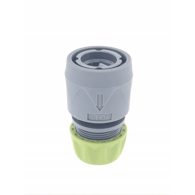 Benson Snelkoppeling met waterstop - Kunststof - 12-15 mm - Grijs/Groen