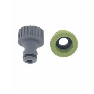 Benson Universele tuinslang adapter - Verloopstuk 1/2" en 3/4" - Duurzaam plastic - 3.5 cm diameter - 4.5 cm hoogte