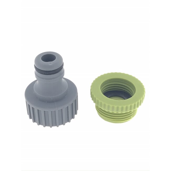 Benson Universele tuinslang adapter - Verloopstuk 1/2" en 3/4" - Duurzaam plastic - 3.5 cm diameter - 4.5 cm hoogte