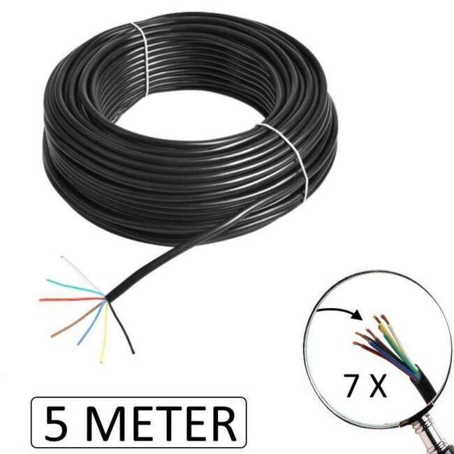 Benson 7-polige aanhangwagenkabel - 5 meter - PVC - 12V