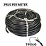 Benson 7-polige aanhangwagenkabel - 0.75 mm² - per meter - zwart - PVC - 12V