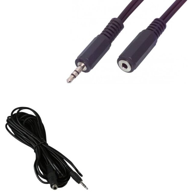 Benson Hoofdtelefoon verlengkabel - 3 meter - PVC mantel - Solide jack pluggen - Lichtgewicht