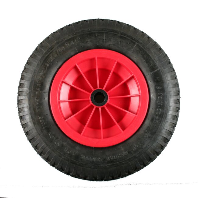 Benson Groot kruiwagenwiel - rode velg - naaldlager - 400 x 100 mm - 180 kg draagkracht