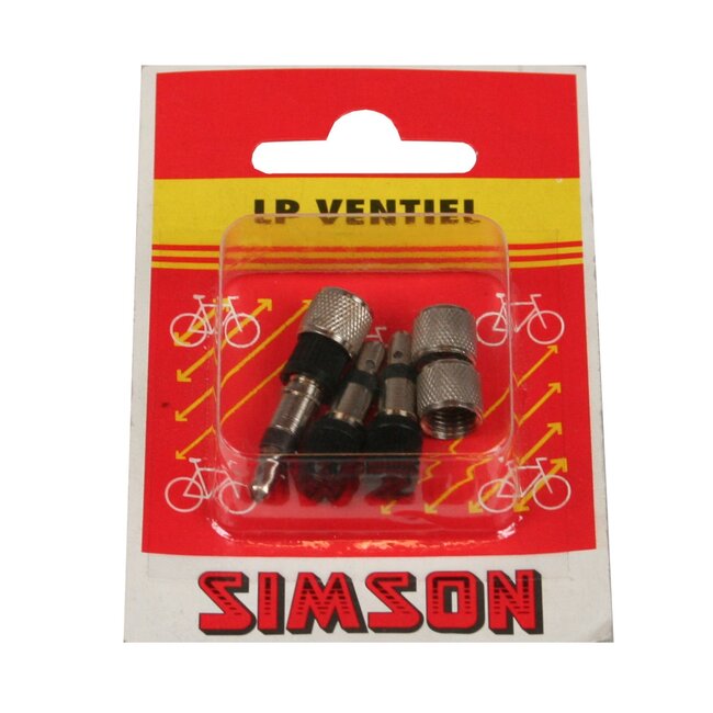 Simson Losse fietsventielen - Dunlop/Blitz/Hollands - met stofkapje - 2 stuks