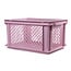 Lastpak Stijlvolle kunststof fietskrat - roze - 40x30x22 cm - geperforeerde bodem - ideaal voor school en boodschappen