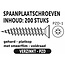 Benson Verzinkte spaanplaatschroeven - Pozidrive - 3.0 x 30 mm - 200 stuks