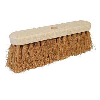 Silverline Zachte coco bezemkop - 30 cm - Geschuurd rubberhout - Voor binnen en buiten