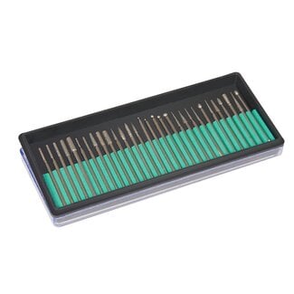 Silverline Slijpstenen Set - Diamant-gecoat - 30-delig - Voor Diverse Materialen