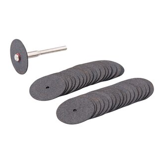 Silverline Snijschijven set - 22 mm diameter - 36-delig - voor diverse materialen