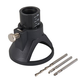 multitool boor- en freesset - sneldraaistaal - precisie - 3,17 mm - staalkleur - 4-delig - voor hout en zacht metaal