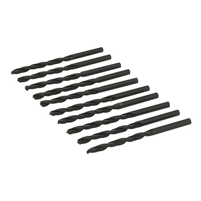 Silverline Metaalboren - HSS-R staal - Ø 4.5 mm - 10 stuks - Zwart oxide afwerking