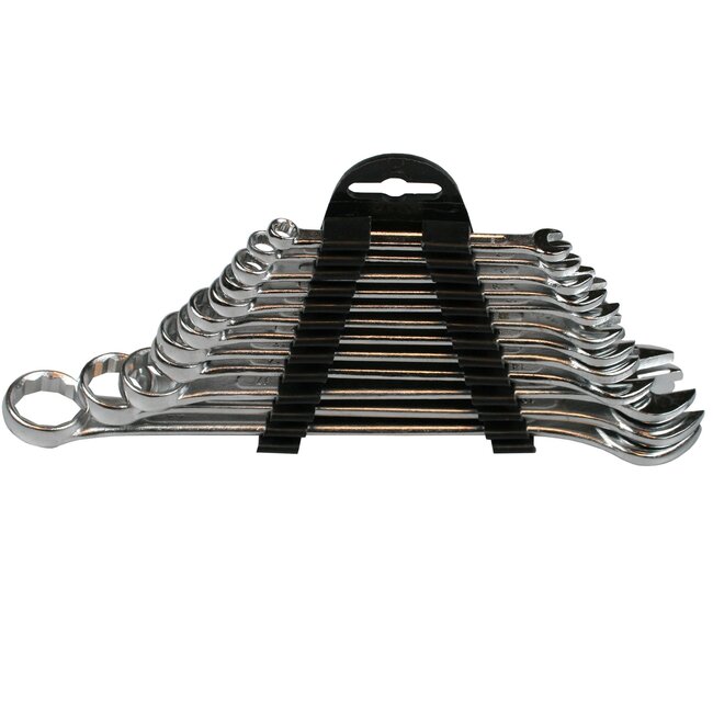 Benson 12-delige ring- en steeksleutelset - 6 tot 22 mm - 12-hoekige bekken - Hoogwaardig materiaal