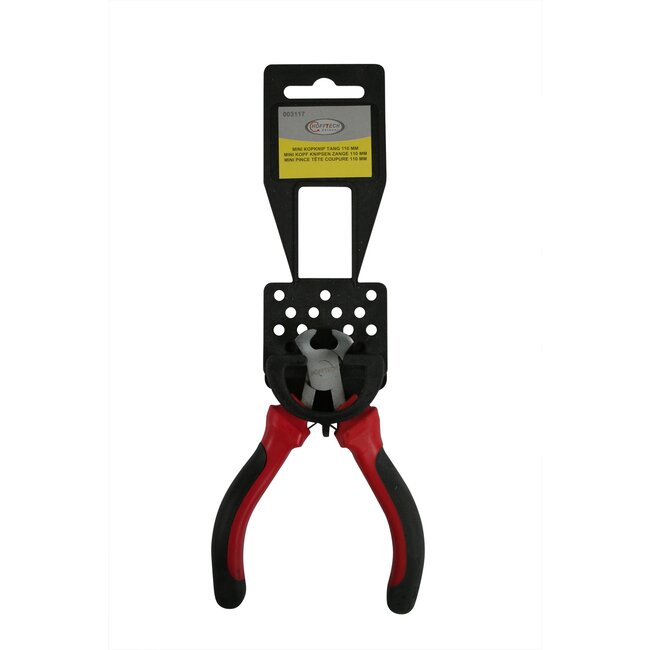 Hofftech Mini kopkniptang - 110 mm - Comfortabele grip - Gesmede koolstofstalen bekken - Hoogfrequent geharde snijkanten