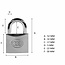 Tri-Circle Messing Hangslot - 32 x 52 mm - 3 Sleutels