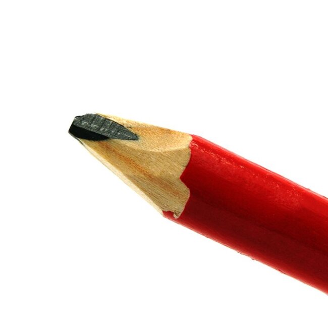 Benson Timmermanspotloden - Hout - Ovale vorm - 17,5 cm - Rood - 12 stuks