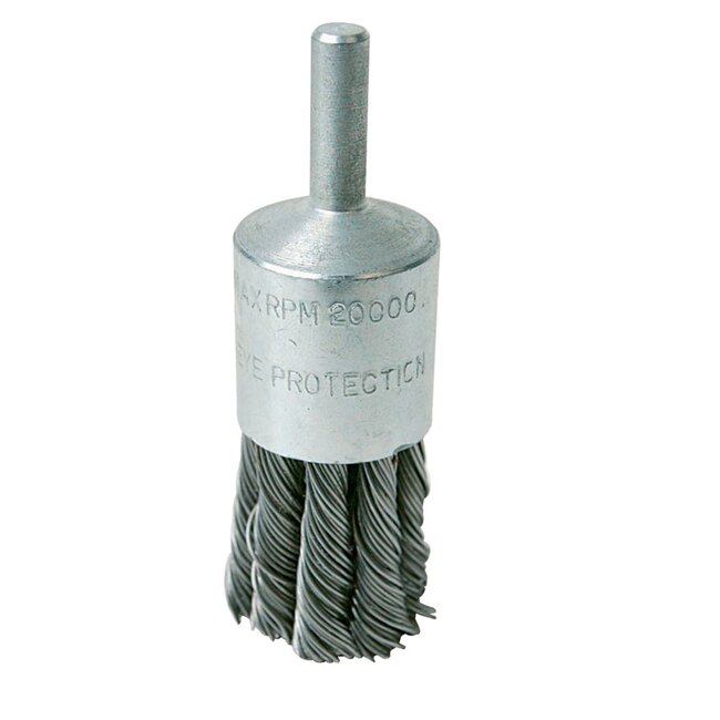 Silverline Penseelborstel met getordeerd draad - Ø 22 mm - 0,5 mm staaldraad - 6 mm schacht - Max. 20.000 min-1