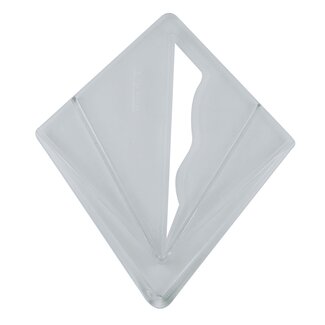 Silverline Middelpuntzoeker - transparant kunststof - middelpunt bepalen - 200 mm - voor rond, vierkant en zeshoekig materiaal