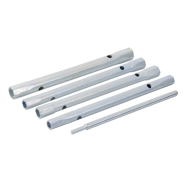 Silverline Mengkraan Aansluitmoersleutel Set - 8/9 - 9/11 - 10/11 - 12/13 mm - Lengte 180 mm - 5 delig