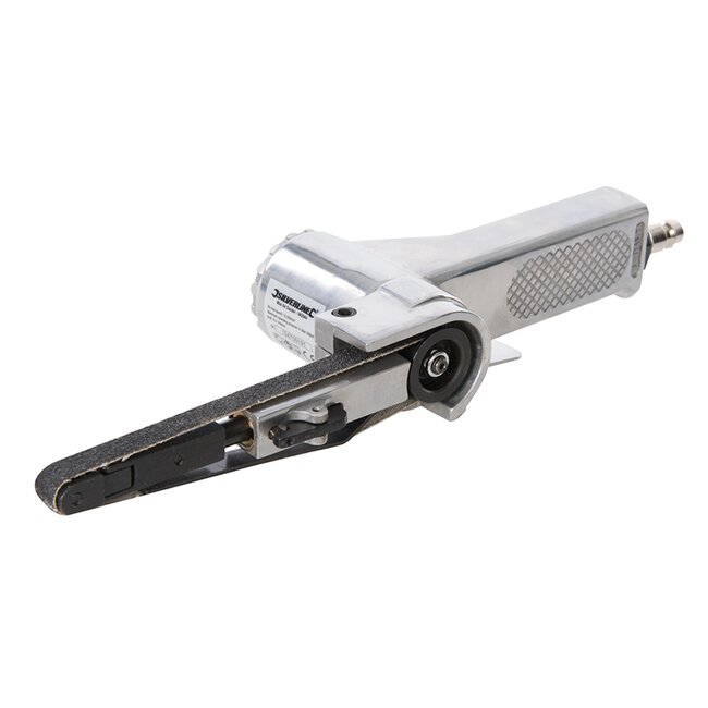 Silverline Pneumatische bandschuurmachine - staallegering - 10 x 330 mm - 360° arm - automatische bandspanning - precisieschuren