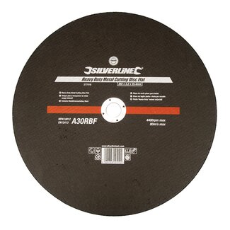 Silverline Heavy Duty metaalsnijschijf - plat - Ø 355 mm - glasvezel versterkt - aluminiumoxide