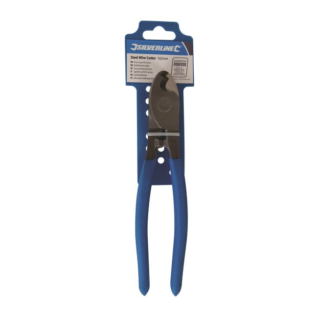 Silverline staaldraadschaar - gehard staal - 200 mm - roestbestendig, antislip handgrepen - knipt staaldraad tot 6 mm