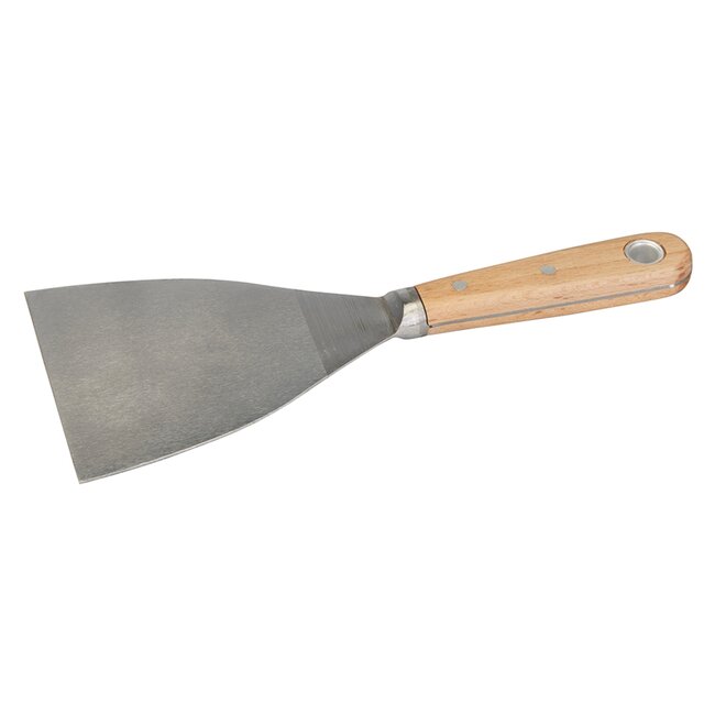 Silverline Schraper - Glad - Ophangoog - 100 mm - Hardhouten Handvat
