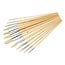 Silverline Penselenset varkenshaar - spits - handvat 25 cm - natuurhout - 12-delig - voor detailwerk met acryl, olie en aquarel