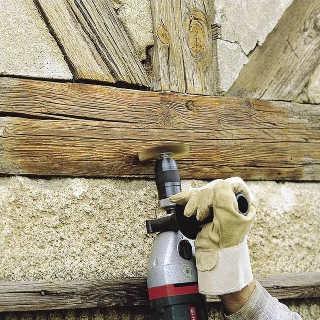 Benson Vlakborstel - Schijfborstel - 100 mm - Messing draad - Voor boormachine