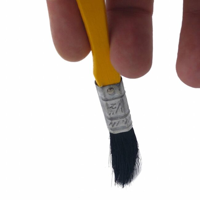 Benson Kwastenset plat - houten steel - geel/rood - 10-delig