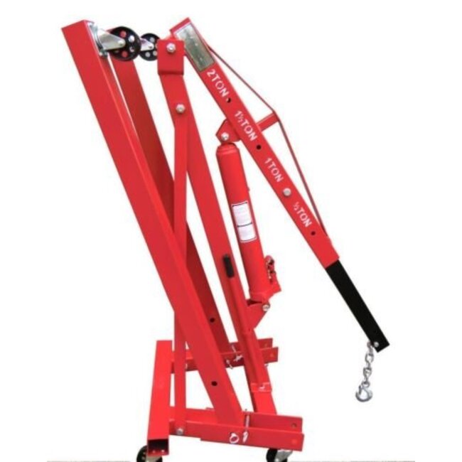 Benson Inklapbare hydraulische motortakel - 2 ton capaciteit - 270 cm hoogte - 4 standen