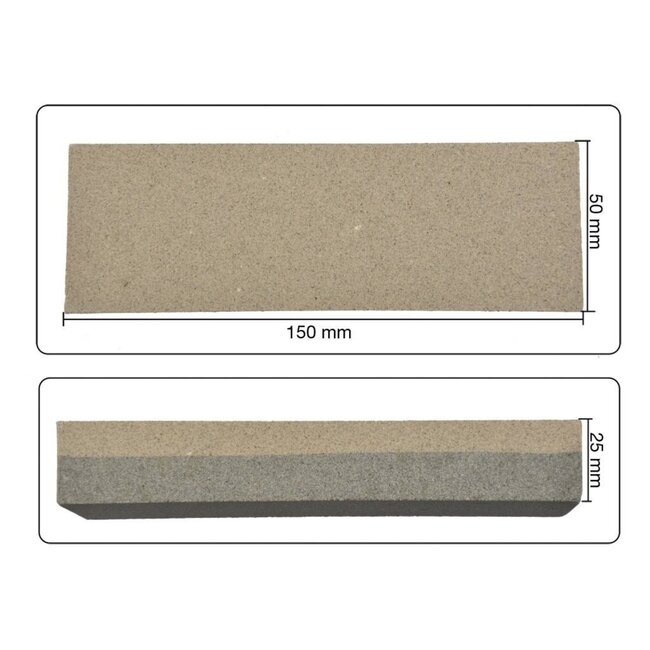 Benson Dubbelzijdige slijpsteen - grove en fijne korrel - 150 mm - aluminiumoxide