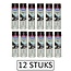 Presto Mat zwarte spuitlak - weer- en krasbestendig - 500 ml - 12 stuks