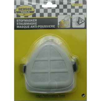 Benson Stofmasker kap - verstelbaar - deluxe - wit - hoofd- en nekbescherming