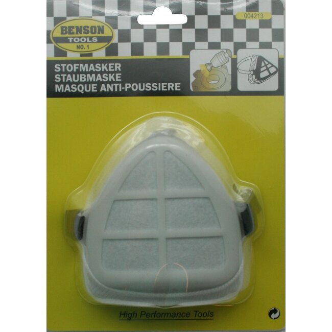 Benson Stofmasker kap - verstelbaar - deluxe - wit - hoofd- en nekbescherming