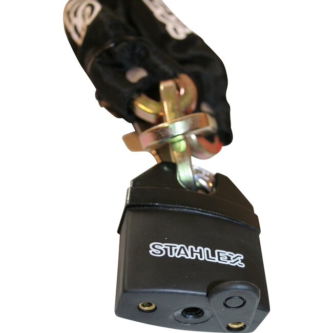 Stahlex Robuust kettingslot - gehard staal - 10 mm schakels - 150 cm - zwart