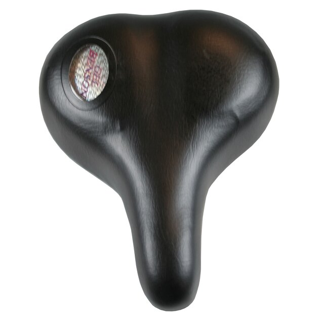 Benson Comfortabel fietszadel met gel en vering - zwart