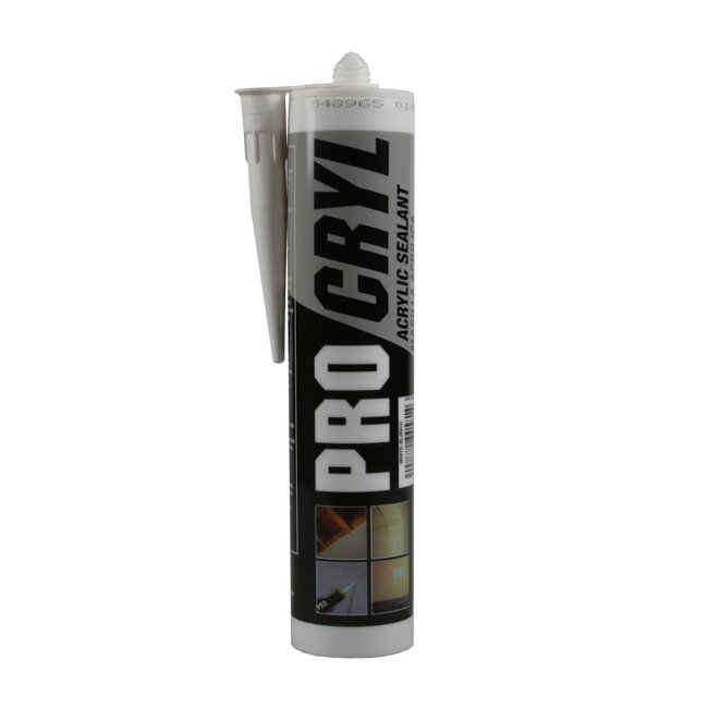 Merkloos Professionele acrylaatkit - wit - overschilderbaar - 280 ml