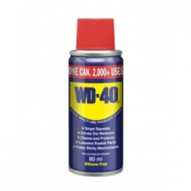 WD40 Multispray - Smeermiddel en Roestoplosser - 80 ml - Vochtverdrijver en Reiniger