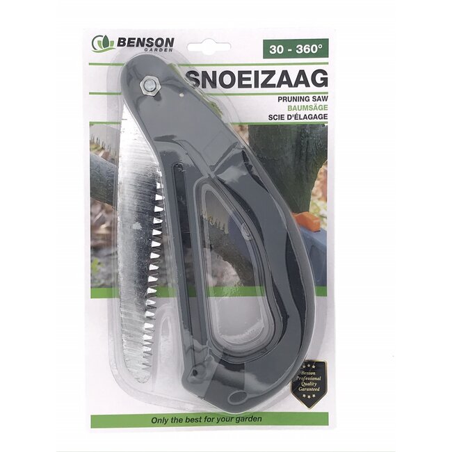 Benson Opklapbare snoeizaag - Koolstofstaal - Bladlengte 20 cm - Compact en duurzaam