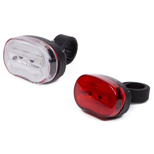 Benson Fietsverlichtings Set - LED - Ovaal - Rood &Wit