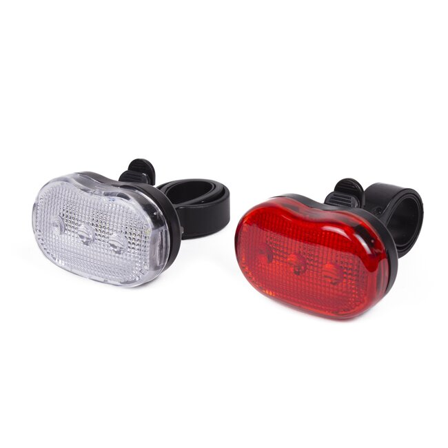 Benson Fietsverlichting set - voor en achter - inclusief batterijen - 2-delig - rood en wit