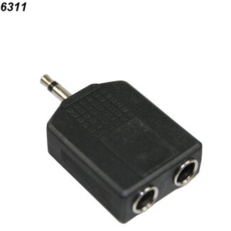 Benson Jack adapter - 2 x 6.3 mm vrouwelijk naar 3.5 mm mannelijk - Hoge kwaliteit geluidsoverdracht