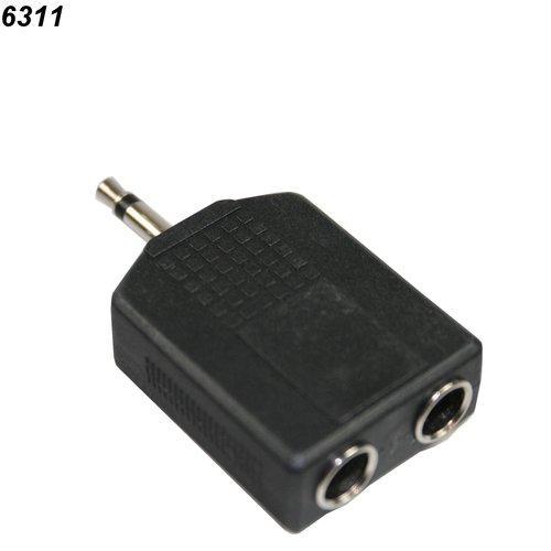 Benson Jack Adapter - 2 x 6.3 mm Vrouwelijk - 3.5 mm Mannelijk Benson Jack Adapter - 2 x 6.3 mm Vrouwelijk - 3.5 mm Mannelijk