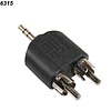 Benson Plug 1 x Jack 3.2 naar 2 x Tulp Benson Plug 1 x Jack 3.2 naar 2 x Tulp