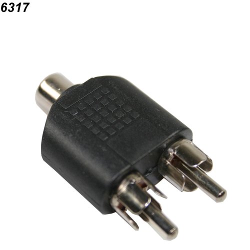 Benson Plug Splitter - Contra - Tulp naar 2 Tulp Man Benson Plug Splitter - Contra - Tulp naar 2 Tulp Man