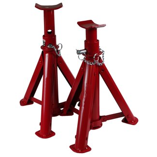 Benson Stevige inklapbare assteunen - 3 ton - set van 2 - rood