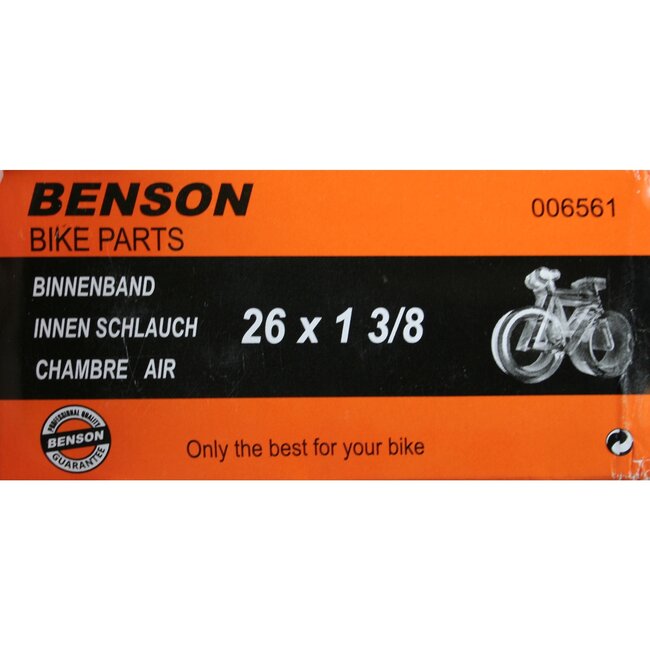 Benson Binnenband butyl - 26 inch - Dunlop ventiel 25 mm - zwart