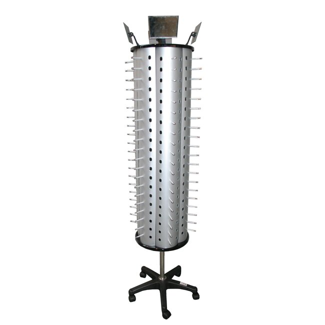 Benson Zilveren brillenstandaard - ruimte voor 120 brillen - strak en modern design - stevig frame