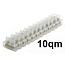 Benson Kroonsteenstrip - 10 mm² - 10 rijen - 12 klemmen - Transparant - Buigzaam plastic